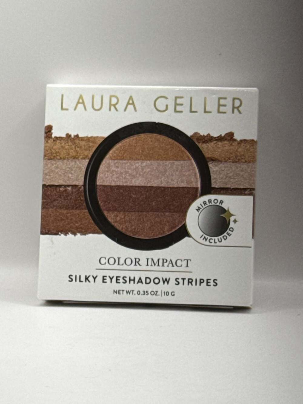 Laura Geller Color Impact Silky Eyeshadow Stripes Baked Compact Nude Mood